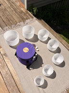 crystal singing bowl set of 7 pure quartz bowls tuned to 432Hz for wellness rituals