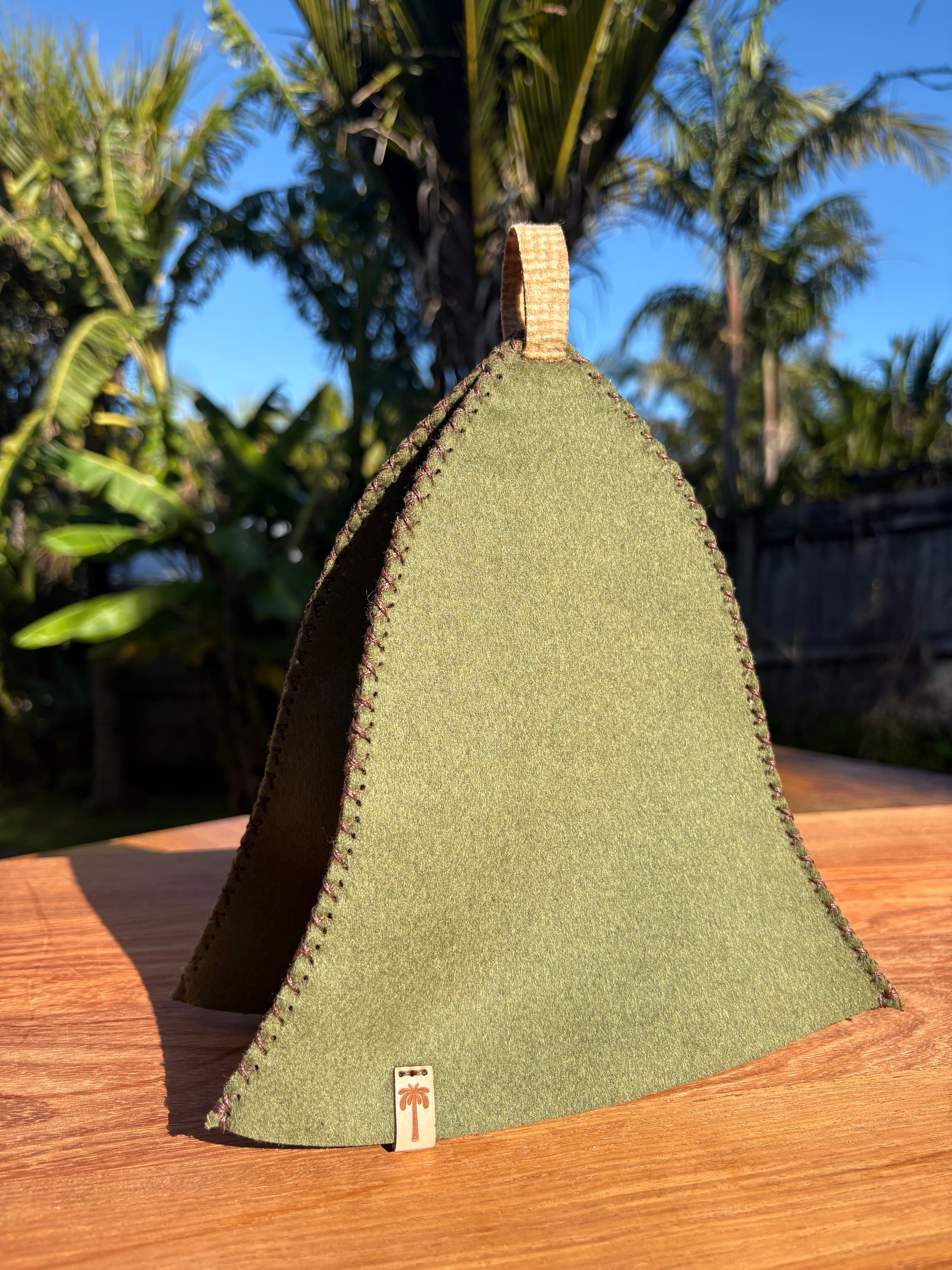 Sauna Hat - 100% New Zealand Premium Wool - Verde