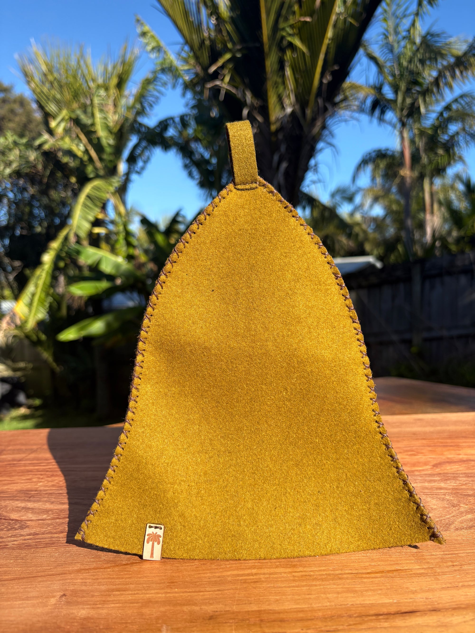 Sauna Hat- 100% New Zealand Wool – Green Stone