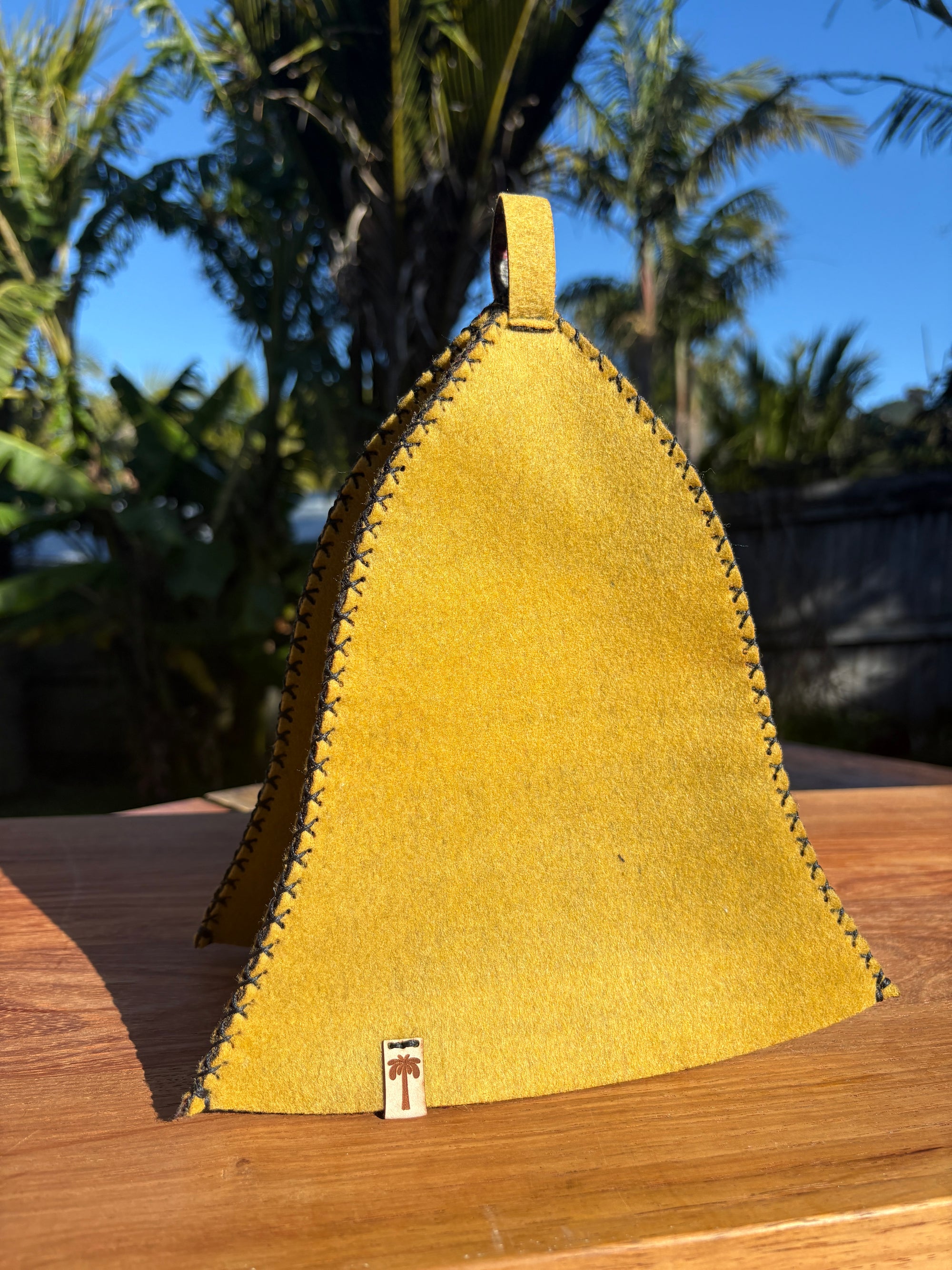 Sauna Hat- 100% New Zealand Premium Wool - Mustard