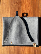 Sauna Hat & Mat - 100% New Zealand Premium Wool - Gris