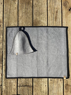Sauna Hat & Mat - 100% New Zealand Premium Wool - Gris
