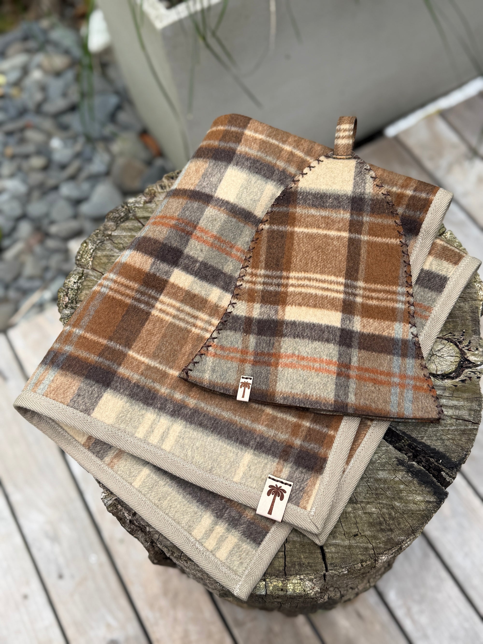 Sauna Hat & Mat - NZ Premium Wool