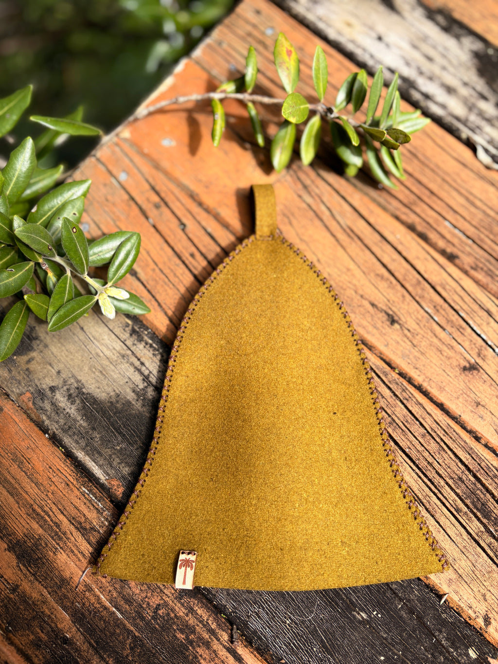 green wool sauna hat handame in new zealand