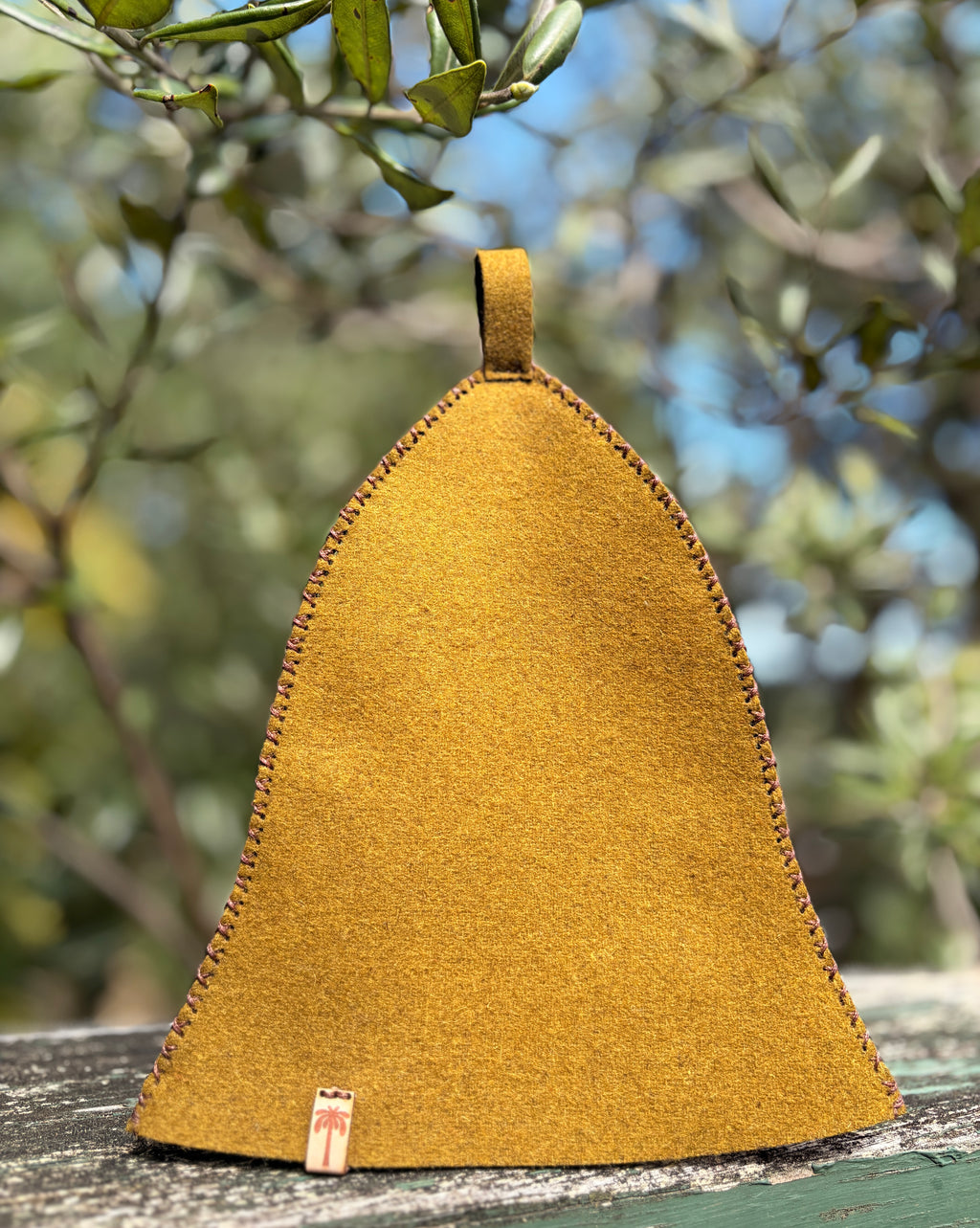 new zelaand wool green sauna hat