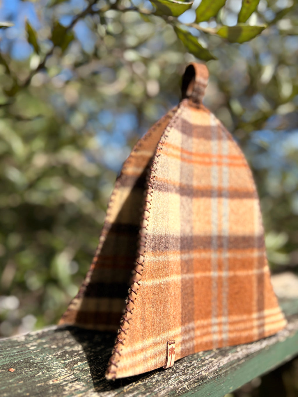 new zealand wool sauna hat texture detail