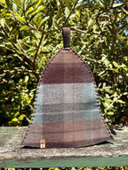 sauna hat nz wool plaid design front view in natural light