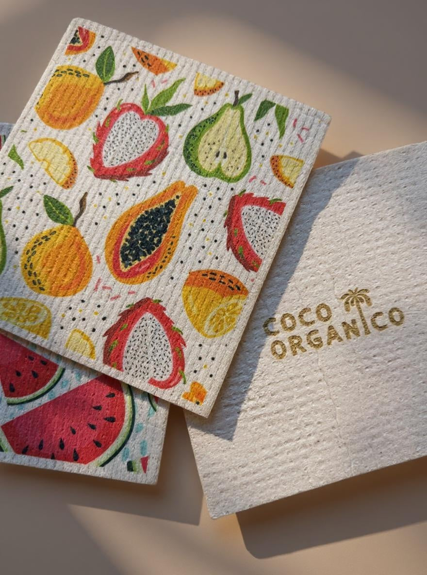 Swedish Dishcloth (3-Pack) – Reusable Cellulose & Cotton