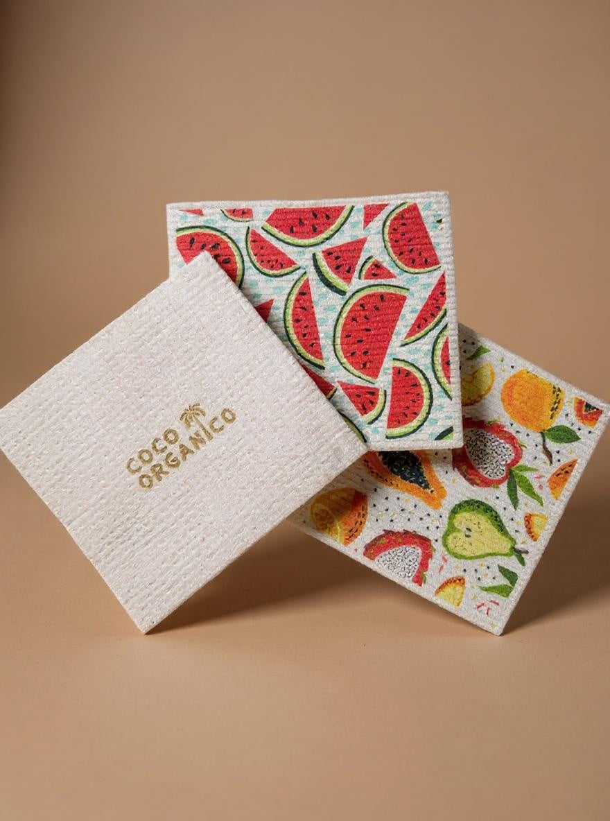 Swedish Dishcloth (3-Pack) – Reusable Cellulose & Cotton