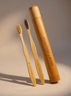Travel Toothbrush Set – Bamboo Tube + 2 Eco Brushes