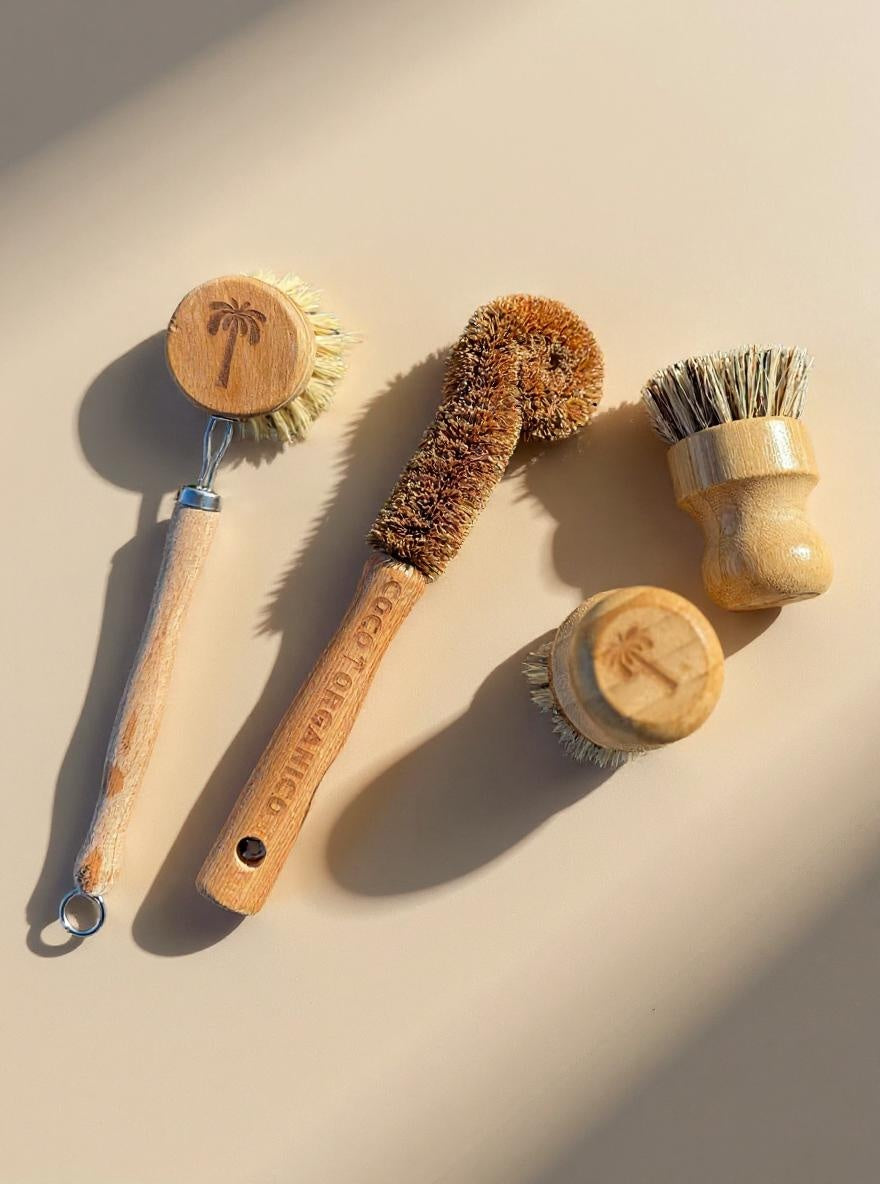 Eco Brush Set (4 pcs) Bamboo & Natural Fiber
