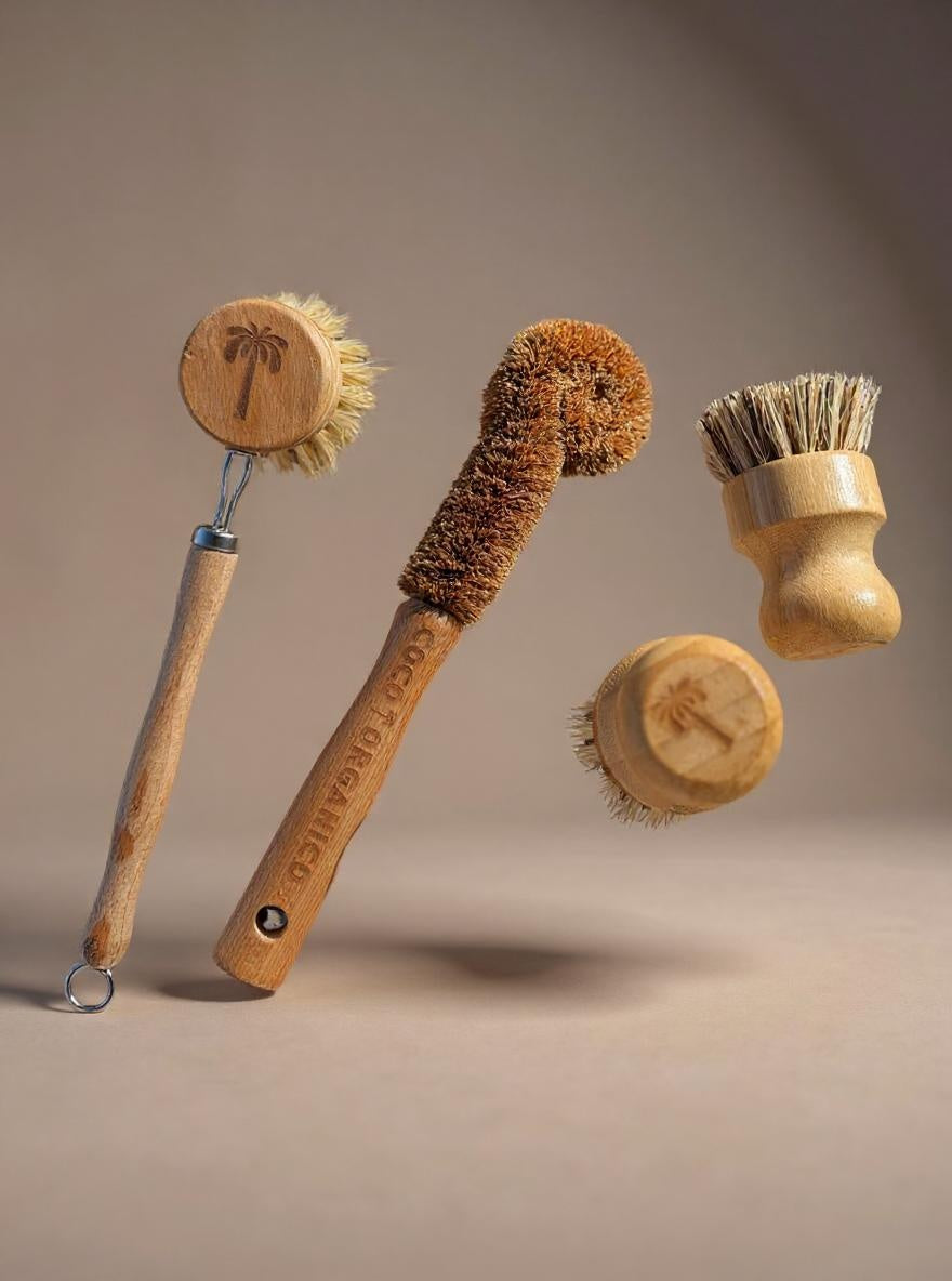 Eco Brush Set (4 pcs) Bamboo & Natural Fiber