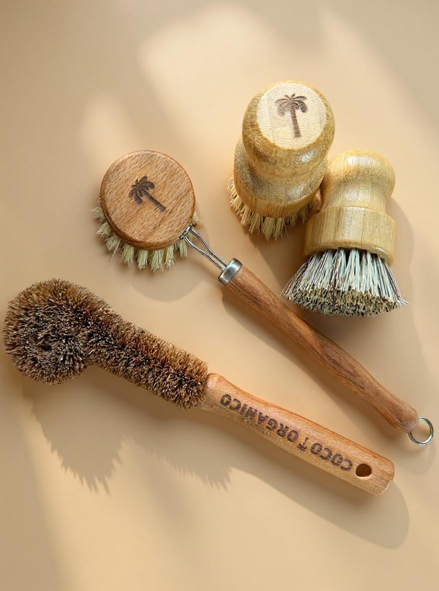 Eco Brush Set (4 pcs) Bamboo & Natural Fiber