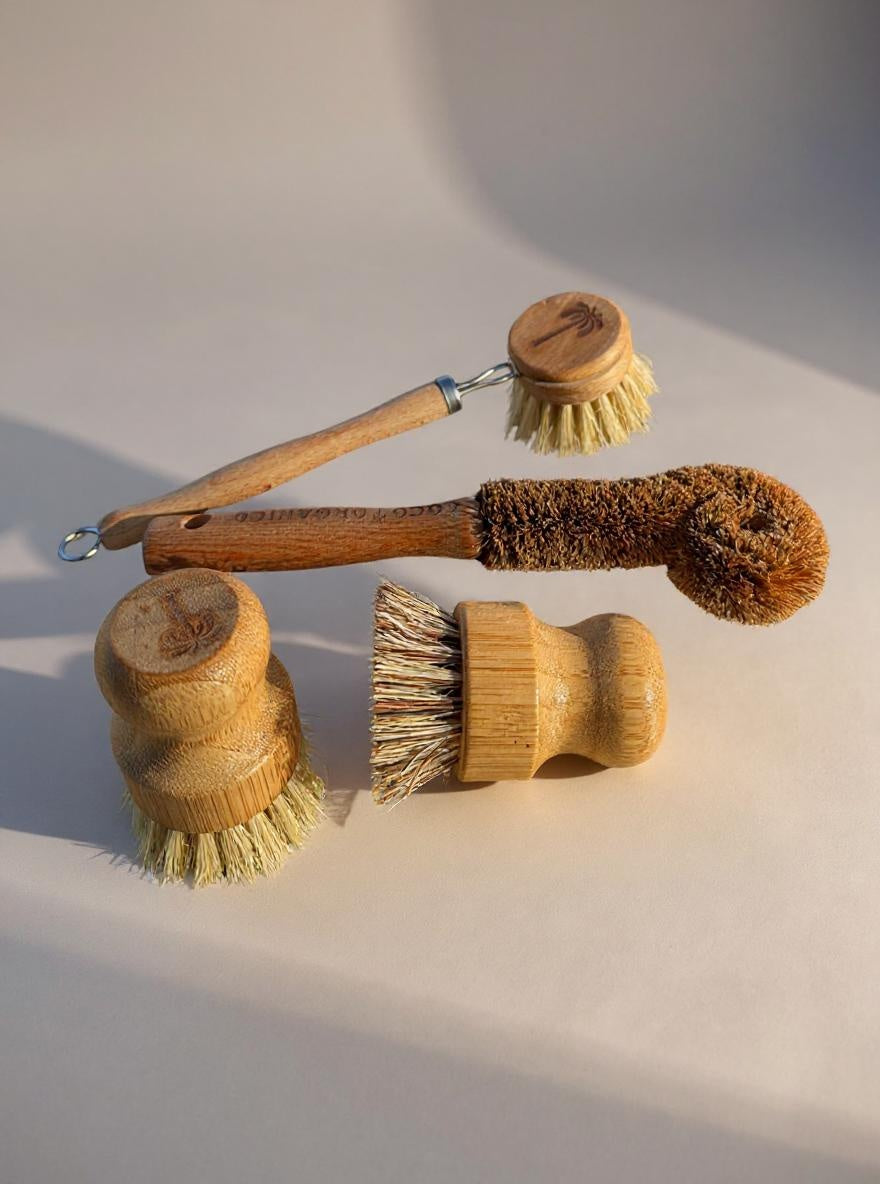 Eco Brush Set (4 pcs) Bamboo & Natural Fiber