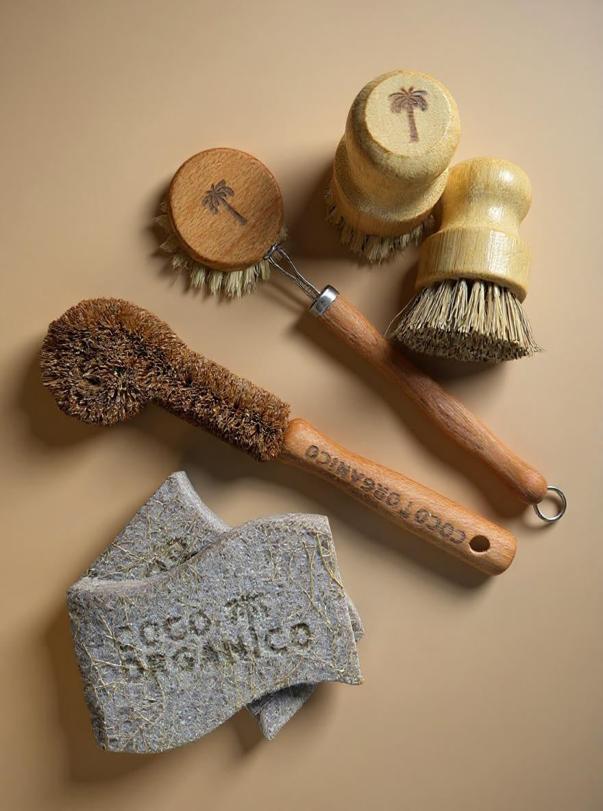 Eco Brush Set (4 pcs) Bamboo & Natural Fiber